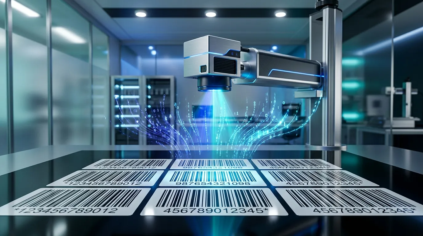 Scanner laser numérisant des codes-barres dans un environnement technologique